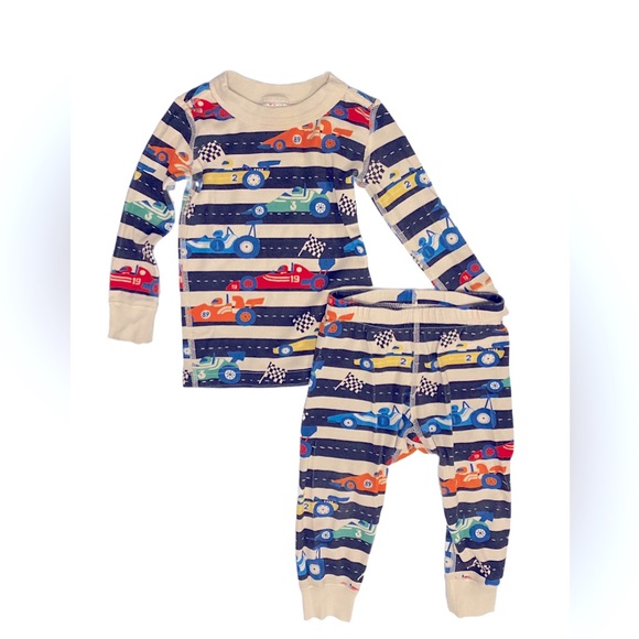 Hanna Andersson Organic Cotton Race Car Pajama Set Size 2T - Picture 1 of 3